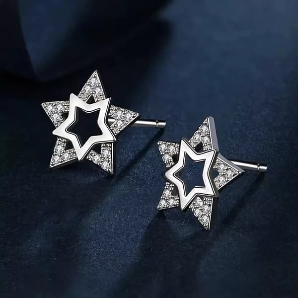 Fashion Crystal Star Drop Ear Stud Piercing Earring Women Girls Jewellery Gifts