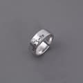 Miniatyrbilde 6 av 7: Vintage 925 Sterling Silver PLT Smile Face Adjustable Ring Womens Jewellery Gift