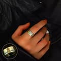 Miniatyrbilde 7 av 7: Vintage 925 Sterling Silver PLT Smile Face Adjustable Ring Womens Jewellery Gift