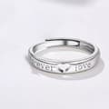 Miniatyrbillede 3 af 4: 925 Sterling Silver Forever Love Heart Adjustable Ring Women Girl Jewellery Gift