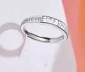 Miniatyrbillede 2 af 4: 925 Sterling Silver Forever Love Heart Adjustable Ring Women Girl Jewellery Gift