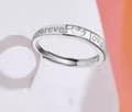 Miniatyrbillede 1 af 4: 925 Sterling Silver Forever Love Heart Adjustable Ring Women Girl Jewellery Gift