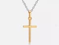 Miniatyrbilde 4 av 4: Gold Cross Pendant 925 Sterling Silver Chain Necklace Women Jewellery Jesus Gift