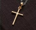 Miniatyrbilde 2 av 4: Gold Cross Pendant 925 Sterling Silver Chain Necklace Women Jewellery Jesus Gift