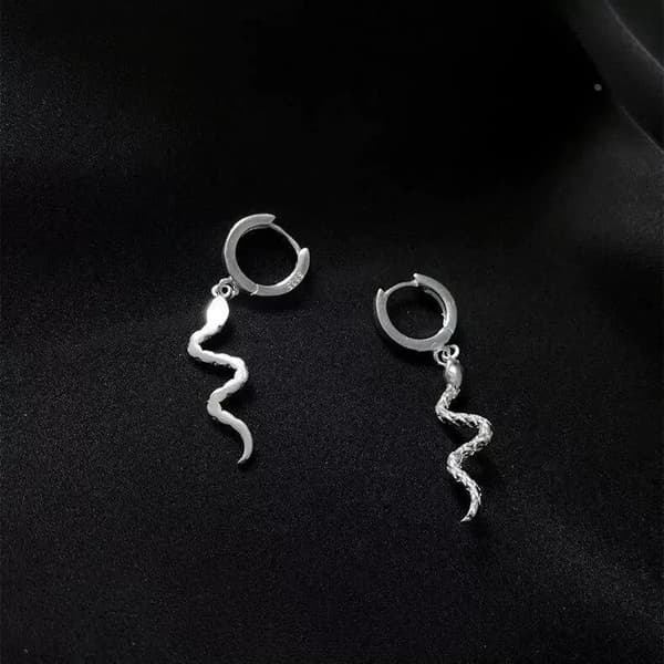 Elegant Snake Huggie Hoop Earrings 925 Sterling Silver Jewellery women Girl UK