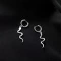 Miniatyrbilde 2 av 5: Elegant Snake Huggie Hoop Earrings 925 Sterling Silver Jewellery women Girl UK