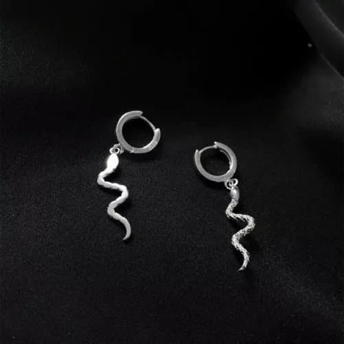 Elegant Snake Huggie Hoop Earrings 925 Sterling Silver Jewellery women Girl UK