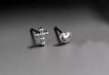 Miniatyrbillede 6 af 6: Beautiful Tiny Cross Heart Earrings 925 Sterling Silver Womens Girl Jewelry Gift