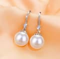 Miniatyrbilde 3 av 6: 925 Sterling Silver Beautiful Pearl Hook Earrings Jewellery Women Girl Love Gift
