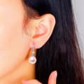 Miniatyrbilde 4 av 6: 925 Sterling Silver Beautiful Pearl Hook Earrings Jewellery Women Girl Love Gift