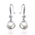 Miniatyrbilde 5 av 6: 925 Sterling Silver Beautiful Pearl Hook Earrings Jewellery Women Girl Love Gift