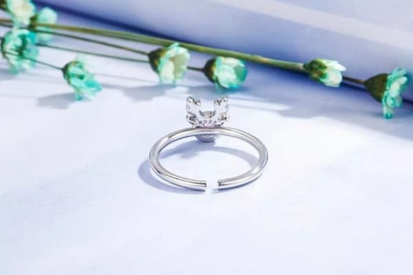 Christmas Elk 925 Sterling Silver Adjustable Ring Womens Girl Jewellery Gift UK