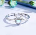Miniatyrbilde 1 av 3: Christmas Elk 925 Sterling Silver Adjustable  Ring Womens Girl Jewellery Gift UK