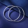 Miniatyrbilde 5 av 5: 925 Sterling Silver Big Circle Huggie Hoop Earrings Women Girls Jewellery Gifts