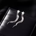 Miniatyrbild 2 av 5: Star Tassel Drop Earrings 925 Sterling Silver Women Girls Jewellery Love Gift UK