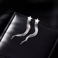 Miniatyrbild 1 av 5: Star Tassel Drop Earrings 925 Sterling Silver Women Girls Jewellery Love Gift UK