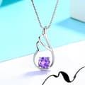 Pikkukuva 2 / 3: Crystal Amethyst Wing 925 Sterling Silver Necklace Women’s Jewellery Love Gift