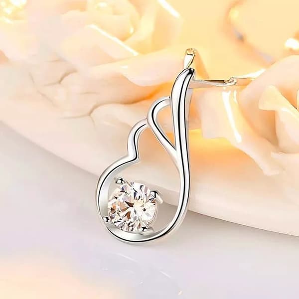Crystal Wing 925 Sterling Silver Pendant Necklace Womens Jewellery Love Gifts