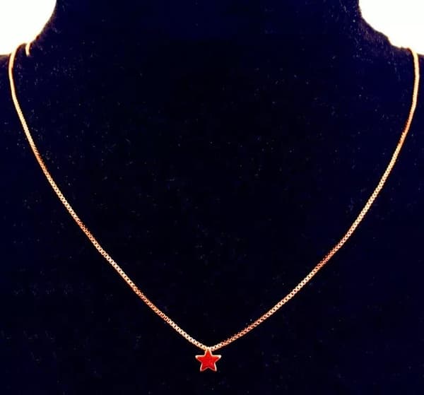 Rose Gold Star 925 Sterling Silver Pendant Necklace Chain Jewellery Women Gifts