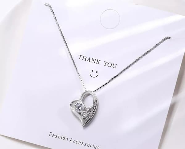 Cherry Heart Pendant 925 Sterling Silver Necklace Chain Jewellery Women Gift UK