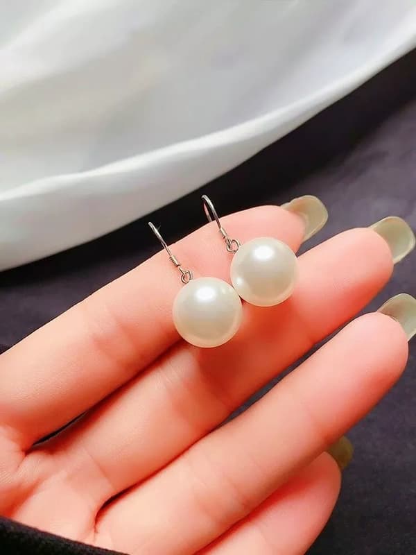 925 Sterling Silver  Pearl Drop Hook Earrings Women Girls Jewellery Gifts New UK