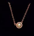 Miniatyrbilde 1 av 4: Round Pearl Pendant 925 Sterling Silver Chain Necklace Women Girl Jewellery Gift