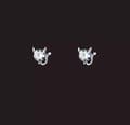 Miniatyrbillede 3 af 5: 925 Sterling Silver Halloween Demon Stud Earrings Women Girls Jewellery Gift UK