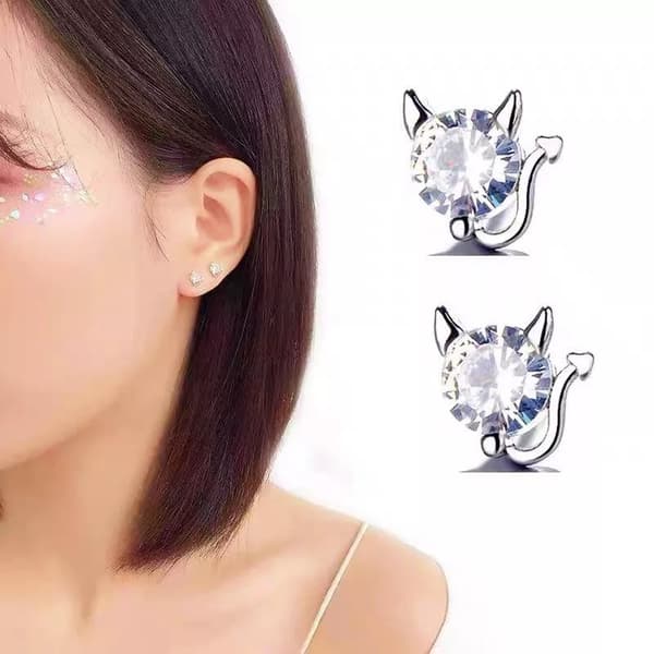 925 Sterling Silver Halloween Demon Stud Earrings Women Girls Jewellery Gift UK