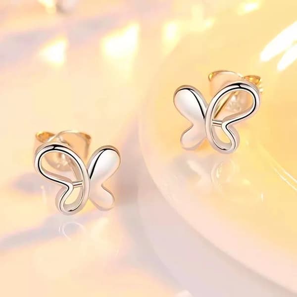 925 Sterling Silver Butterfly Beauty Stud Earrings Women Girls Jewellery Gift UK