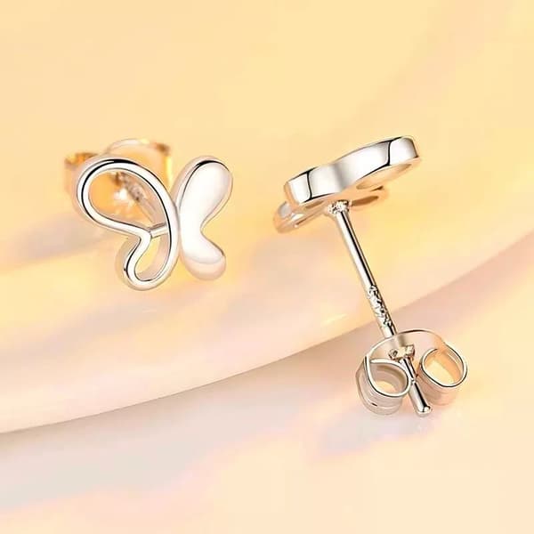925 Sterling Silver Butterfly Beauty Stud Earrings Women Girls Jewellery Gift UK