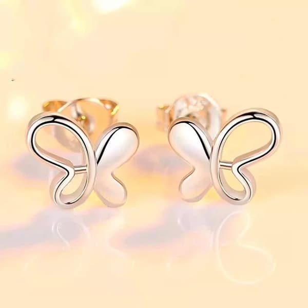 925 Sterling Silver Butterfly Beauty Stud Earrings Women Girls Jewellery Gift UK