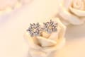 Miniatyrbilde 3 av 7: Swirl Crystal Flower Earrings Stud 925 Sterling Silver Women Girl Jewellery gift