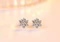 Miniatyrbilde 4 av 7: Swirl Crystal Flower Earrings Stud 925 Sterling Silver Women Girl Jewellery gift
