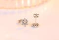 Miniatyrbilde 6 av 7: Swirl Crystal Flower Earrings Stud 925 Sterling Silver Women Girl Jewellery gift