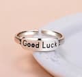 Miniatyrbild 2 av 3: Vintage Good Luck 925 Sterling Silver Adjustable Ring Plt Womens Jewellery Gift