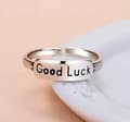 Miniatyrbild 1 av 3: Vintage Good Luck 925 Sterling Silver Adjustable Ring Plt Womens Jewellery Gift