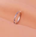 Miniatyrbilde 8 av 9: 925 Sterling Silver Mini Colourful Heart Adjustable Ring Women Girl Jewellery UK