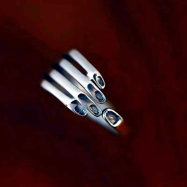 Vintage Love Hug Hand 925 Sterling Silver Plt Ring Womens Men Jewellery Gift UK
