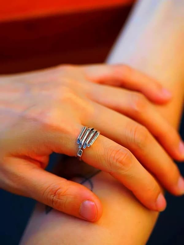 Vintage Love Hug Hand 925 Sterling Silver Plt Ring Womens Men Jewellery Gift UK
