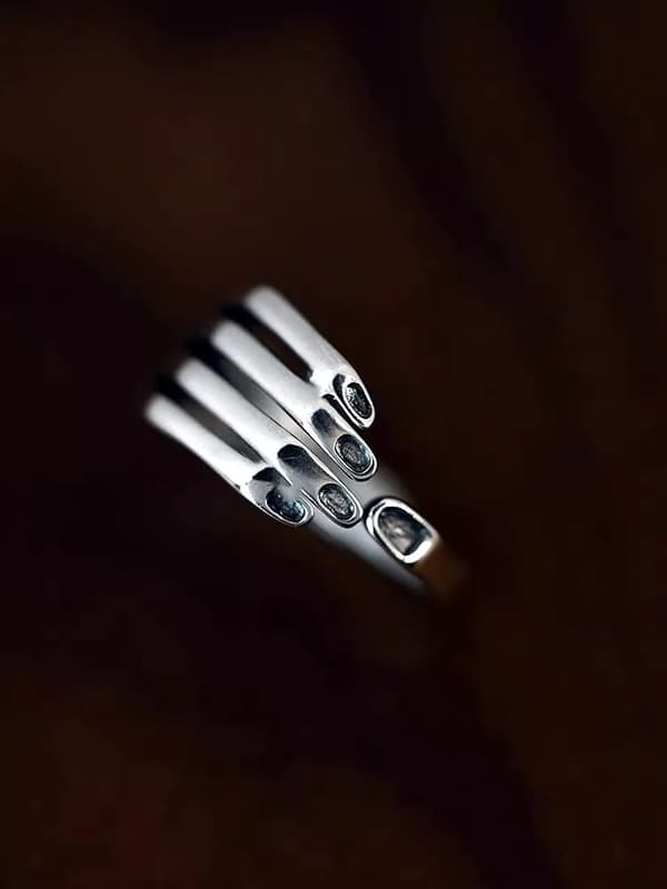 Vintage Love Hug Hand 925 Sterling Silver Plt Ring Womens Men Jewellery Gift UK