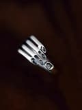 Miniatyrbillede 6 af 6: Vintage Love Hug Hand 925 Sterling Silver Plt Ring Womens Men Jewellery Gift UK