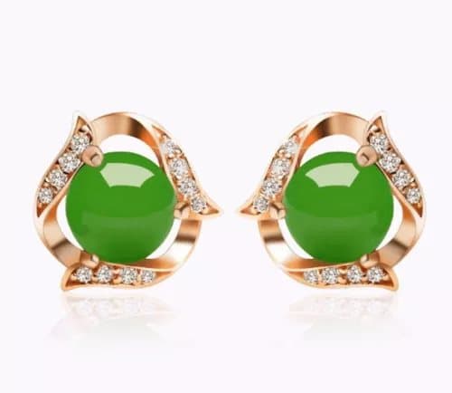 Crystal Moonstone Ear Stud Earrings 925 Sterling Silver Womens Jewellery Gift UK