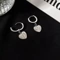Pikkukuva 3 / 3: Women Girls 925 Sterling Silver Heart Dangle Drop Stud Earring Jewellery Gift UK