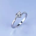 Miniatyrbild 5 av 9: Crystal Twist Heart 925 Sterling Silver Adjustable Ring Women Girls Jewellery UK