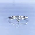 Miniatyrbild 9 av 9: Crystal Twist Heart 925 Sterling Silver Adjustable Ring Women Girls Jewellery UK
