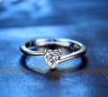 Miniatyrbild 1 av 9: Crystal Twist Heart 925 Sterling Silver Adjustable Ring Women Girls Jewellery UK