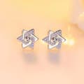 Miniatyrbilde 3 av 5: 925 Sterling Silver Hexagram Star Stud Earrings Womens Girls Jewellery Love Gift