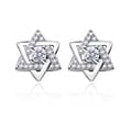 Miniatyrbilde 5 av 5: 925 Sterling Silver Hexagram Star Stud Earrings Womens Girls Jewellery Love Gift