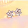 Miniatyrbilde 2 av 5: 925 Sterling Silver Hexagram Star Stud Earrings Womens Girls Jewellery Love Gift