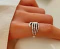 Miniatyrbilde 1 av 3: Skeleton Hand 925 Sterling Silver Plt Adjustable Thumb Ring Women Jewellery Gift